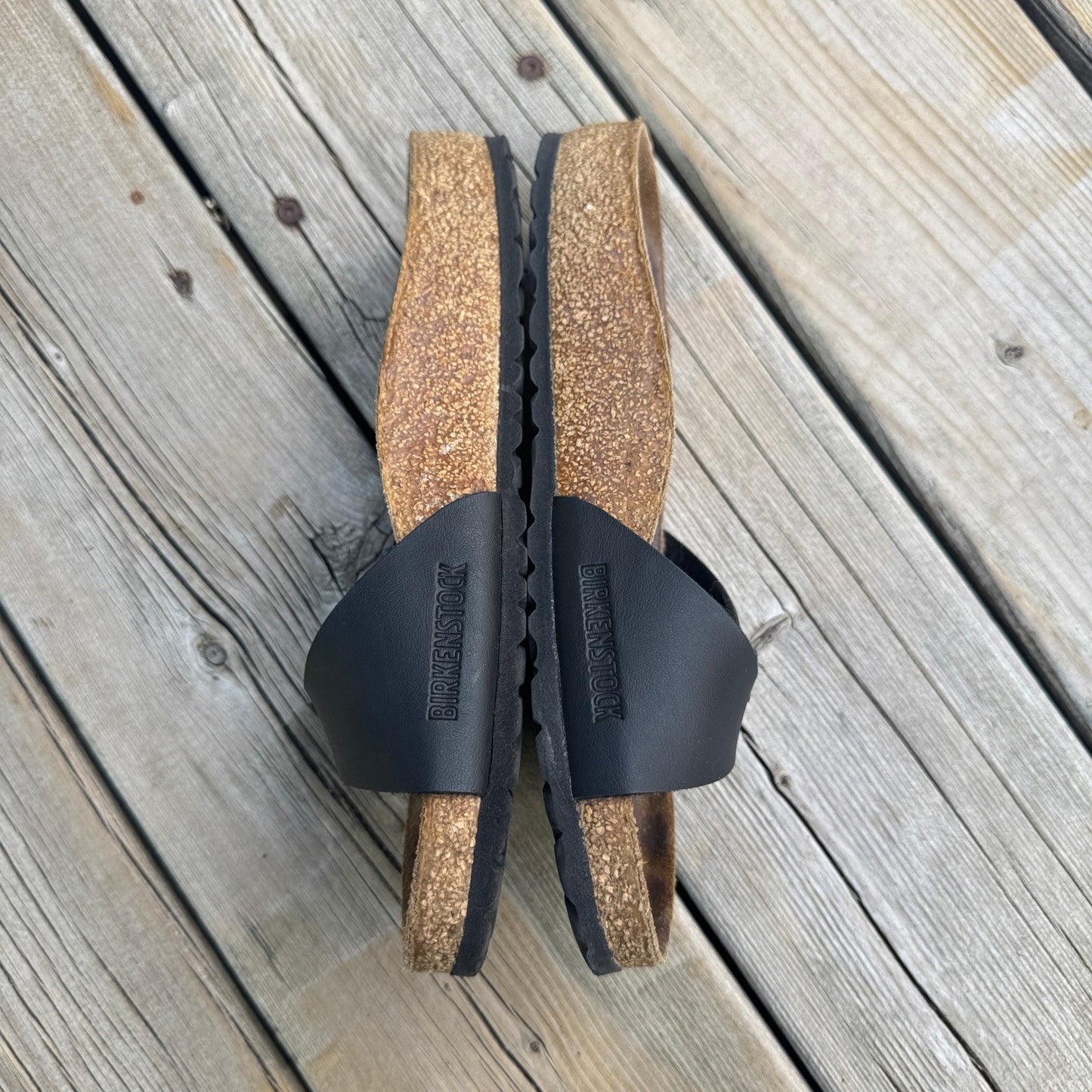 Birkenstock US 8 Madrid One Strap Black Slip On Slides Sandals Womens 36