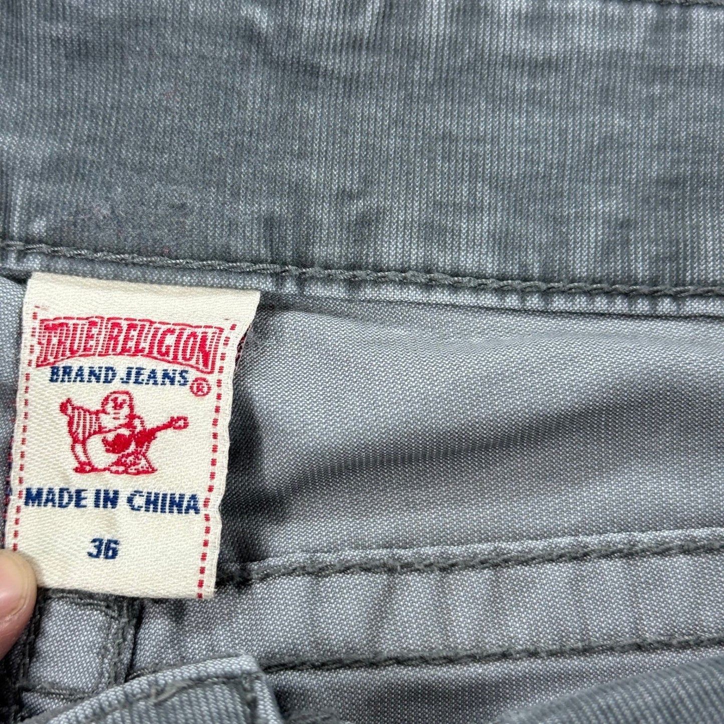 True Religion Ricky Jeans Men's Size 36 Gray Relaxed Fit