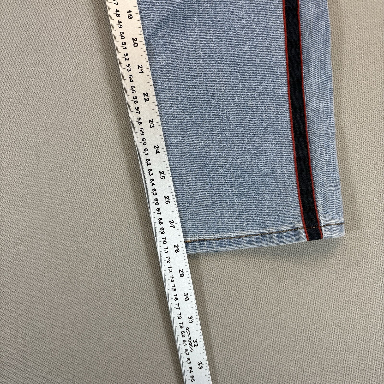 Levis 655040189 Jeans Skinny Straight Fit Mens Size 36x30 Blue Denim Light Wash