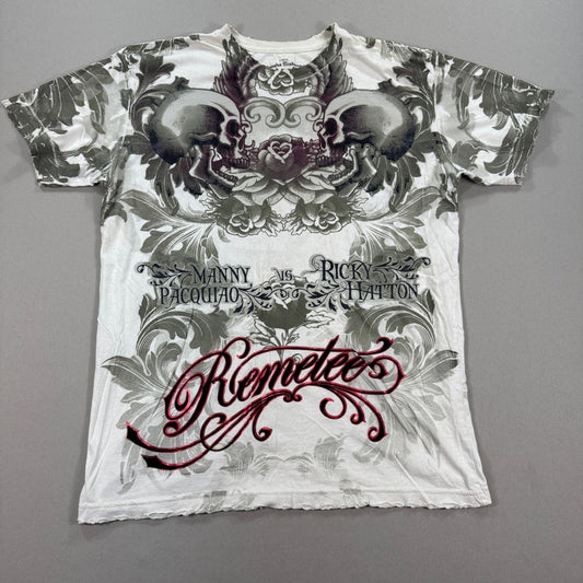 Remetee Manny Pacquiao VS Ricky Hatton T-Shirt mens Large Graphic Made In USA