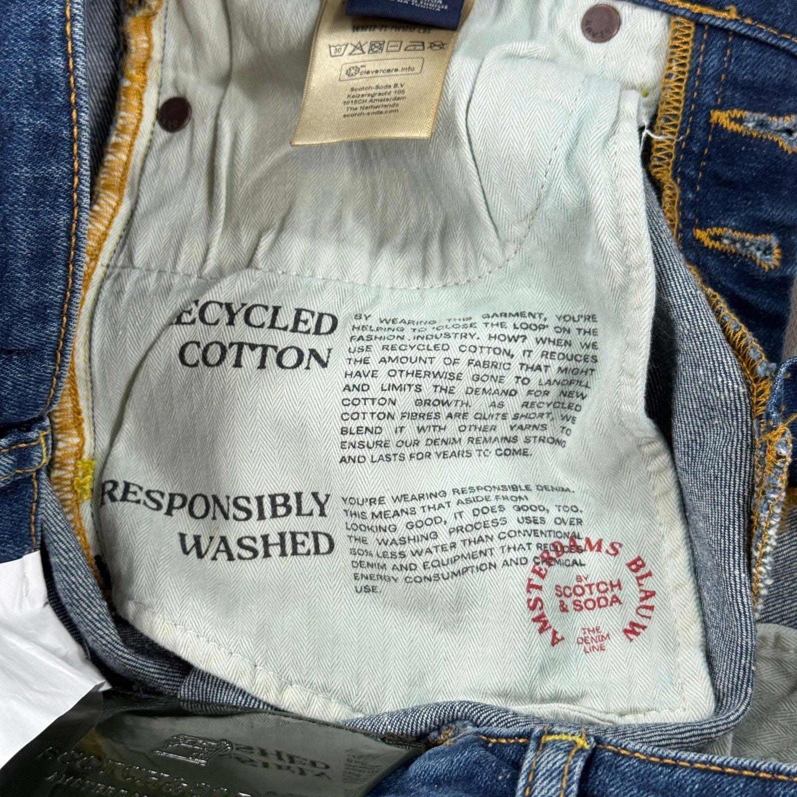 New Scotch & Soda Ralston With Tag Jeans mens 28x32 Dark Wash Indigo Denim