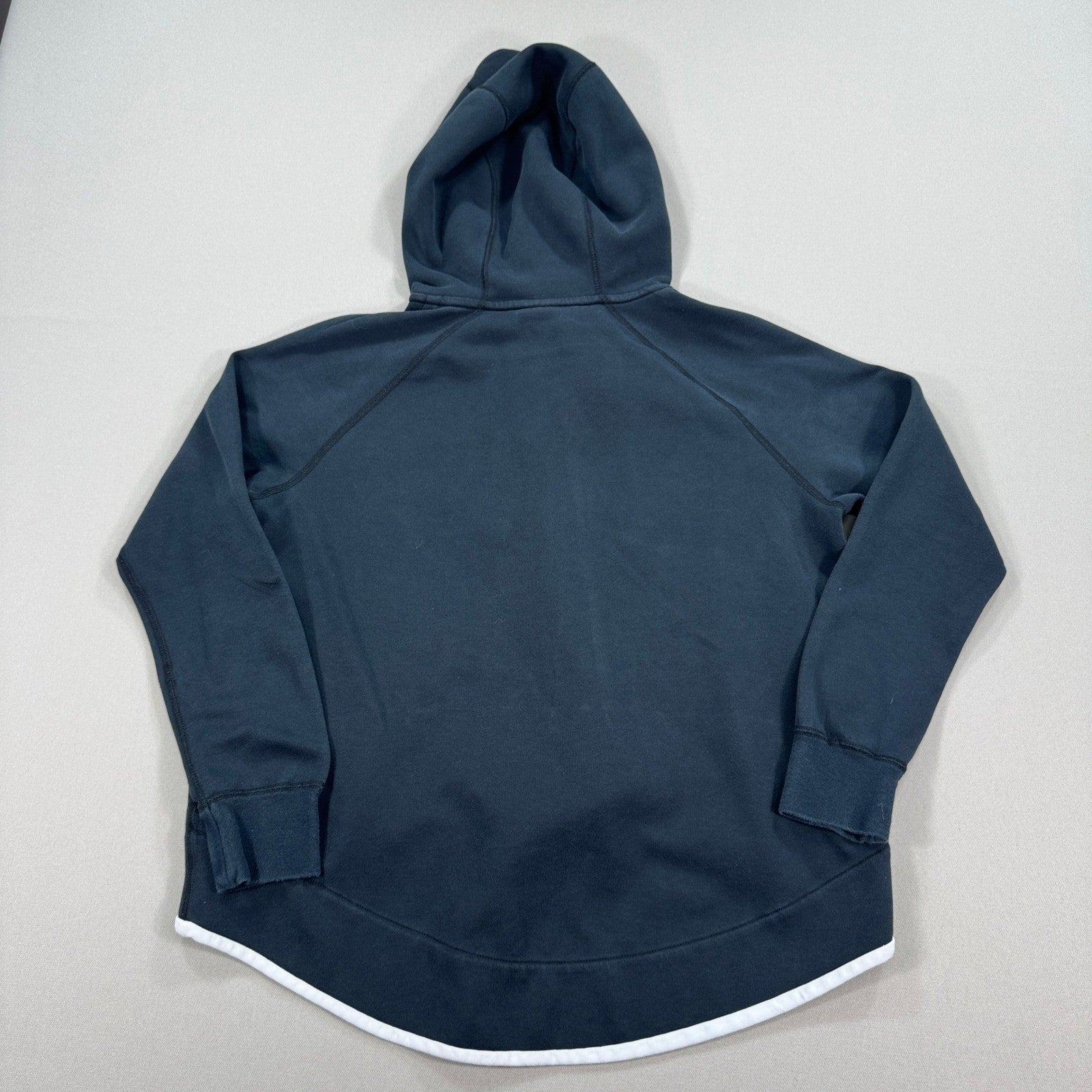 Nike Sportswear Hoodie Jacket Womens Medium Black Full Zip Hooded Asymetrical