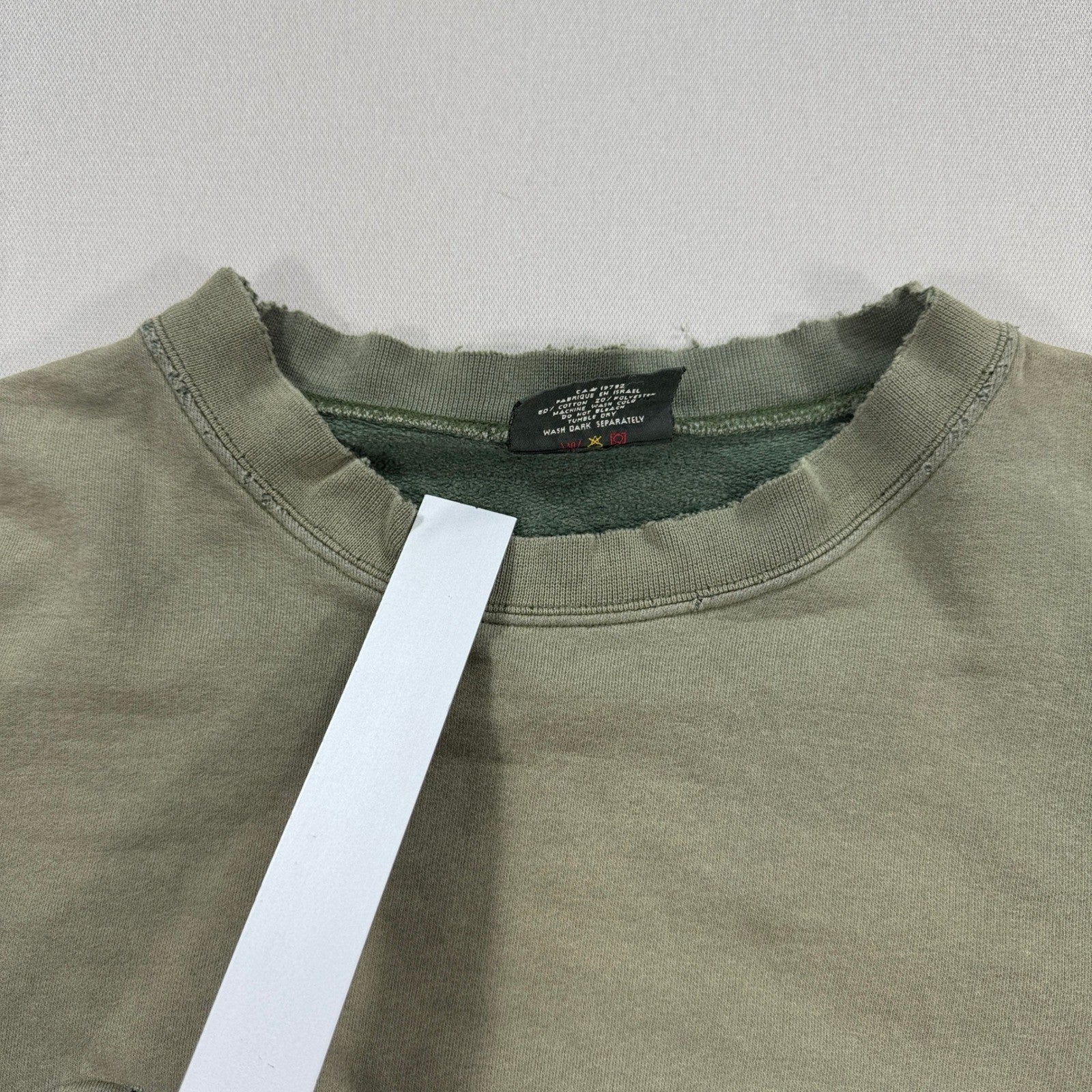 Vintage Timberland Sweatshirt mens XL Olive Green Crewneck Pullover Thrashed