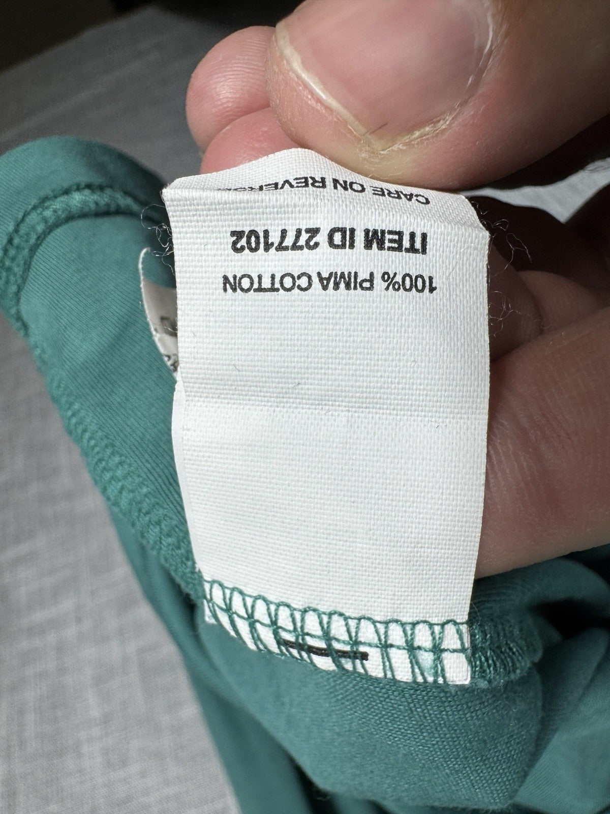 LL Bean Turtleneck Pima Cotton Long Sleeves Green  Mens Large