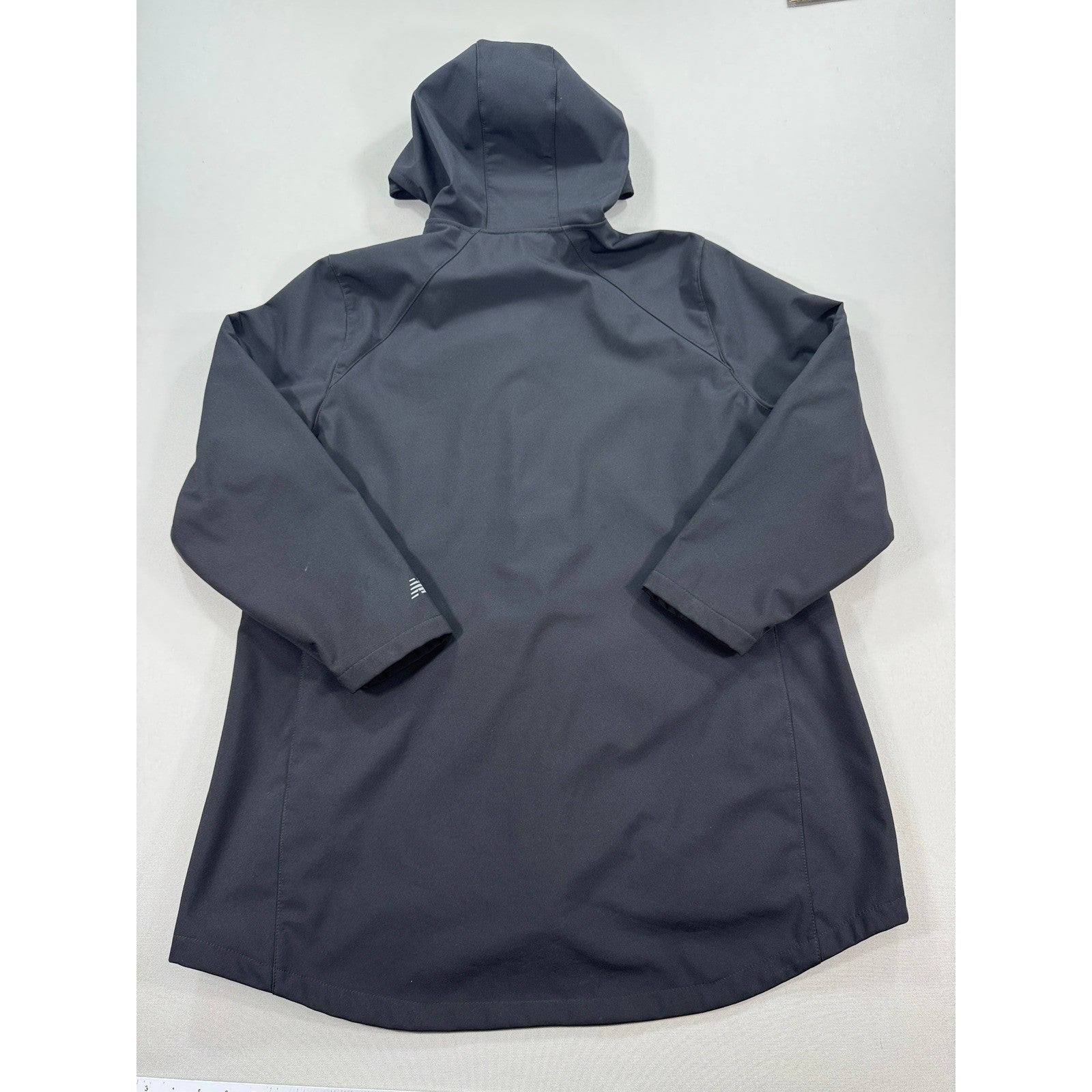 New Balance Softshell Jacket Womens 3XLT Black Hooded Full Zip Windbreaker Coat