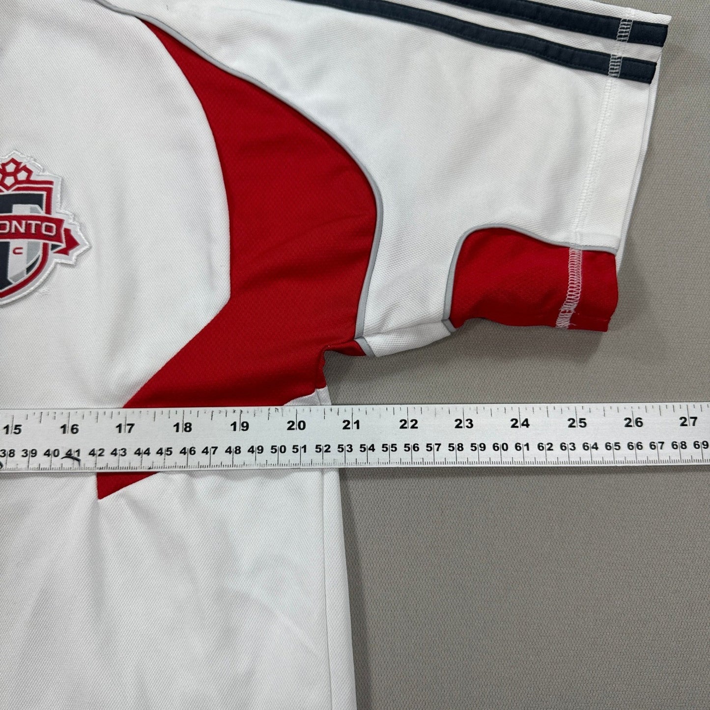 Adidas Toronto FC Soccer Jersey Polo Shirt mens Size Small White Red