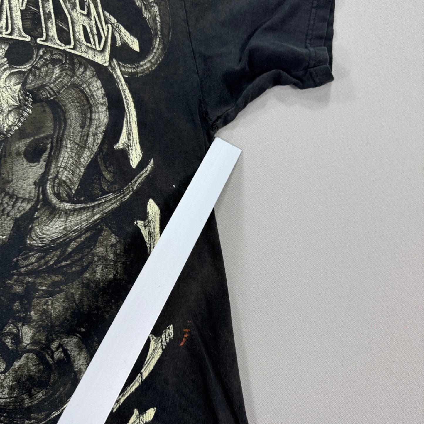 MMA Elite T-Shirt mens Large Black Graphic Skull Skeleton Grunge Distressed