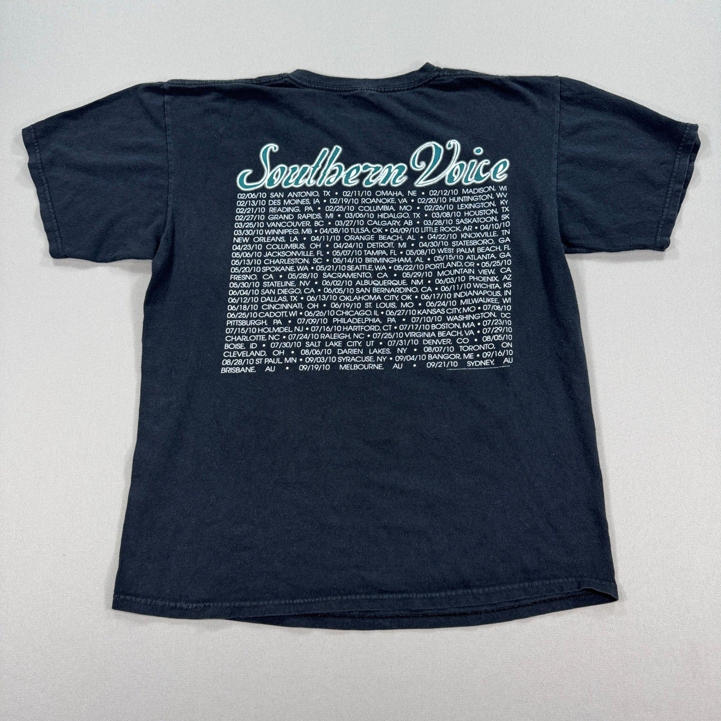 Vintage Tim McGraw Southern Voice Concert T-Shirt Mens Large Black Graphic Print