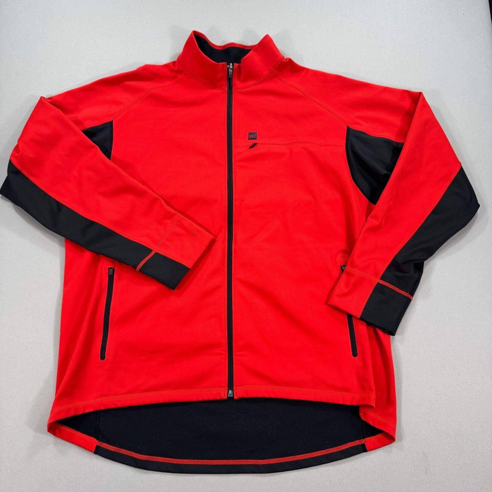 Mountain Equipment Co-op Softshell Jacket Mens 2XL Orange Windbreaker Zip Up MEC