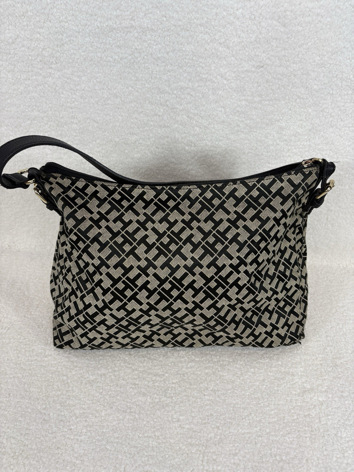 Tommy Hilfiger Mira Signature Logo Print Womens Shoulder Bag