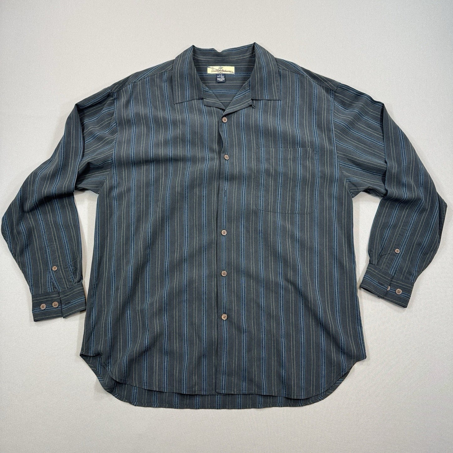 2x Tommy Bahama Shirts mens Large Long Sleeve Button Down 100% Silk