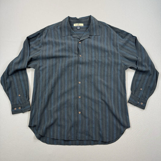 2x Tommy Bahama Shirts mens Large Long Sleeve Button Down 100% Silk