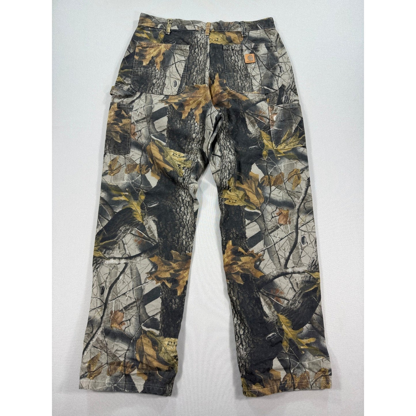 Vintage Carhartt B158 Realtree Camo Pants Dungaree Fit Work Mens 36x32 Carpenter