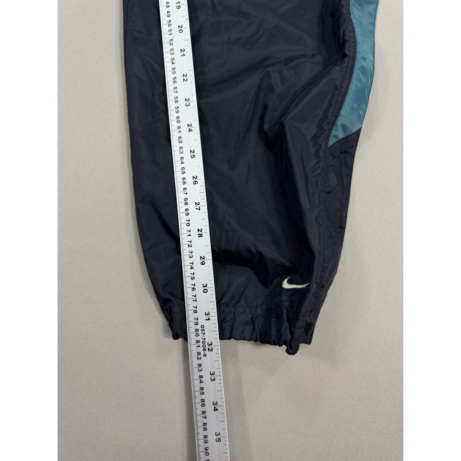 Vintage 90s Nike Track Pants Womens XL Full Zip Windbreaker Straight Leg Nylon