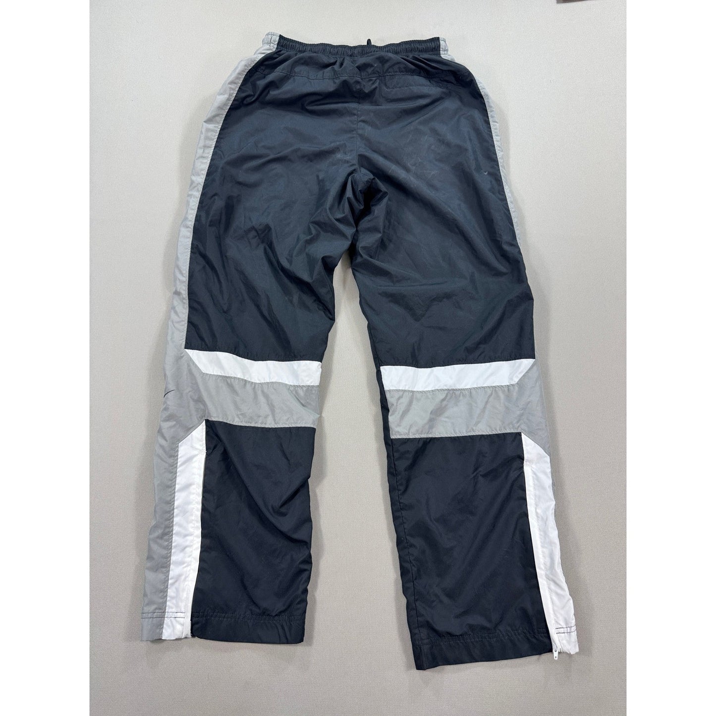 Vintage Nike Track Pants Mens Small Gray Silver Lined Drawstring Lightweight Y2K