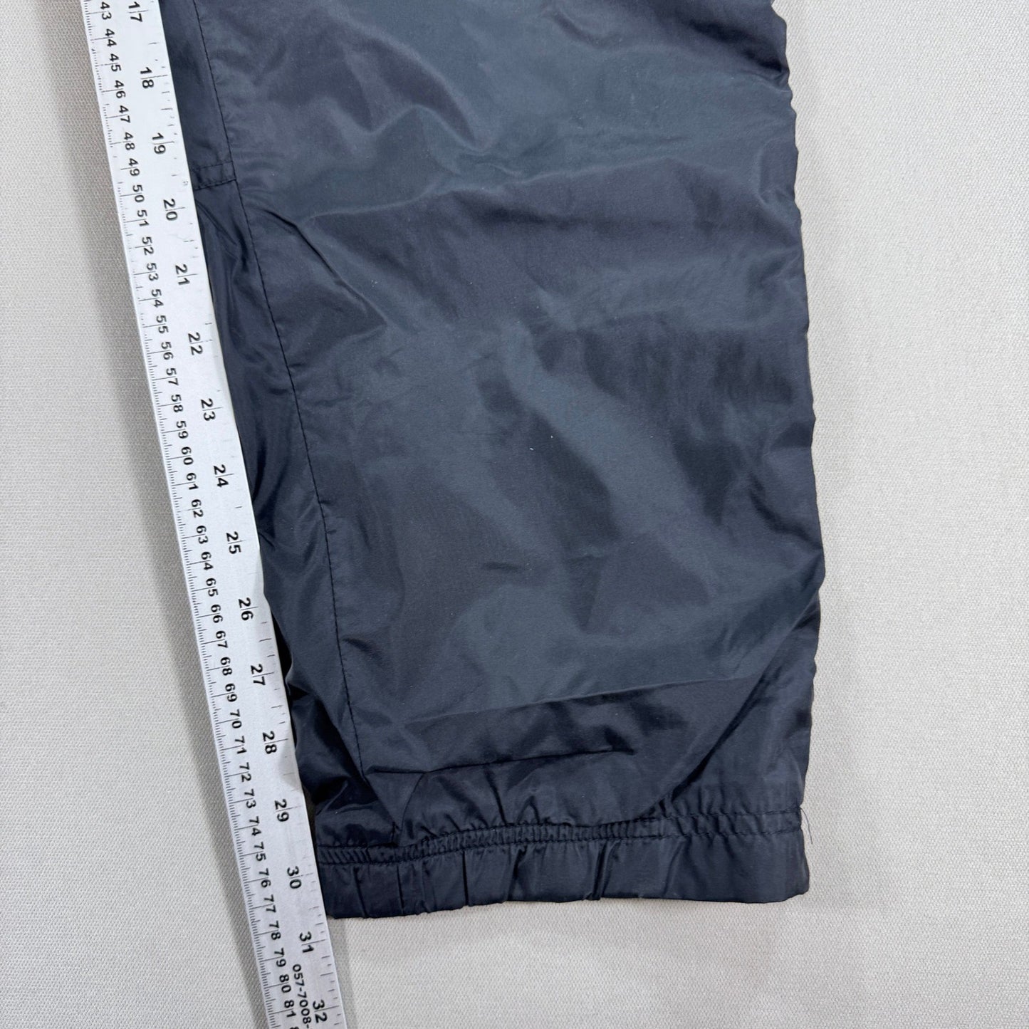 VTG Nike Track Pants Men's Large Black Zip Ankle Pockets Drawstring Windbreaker