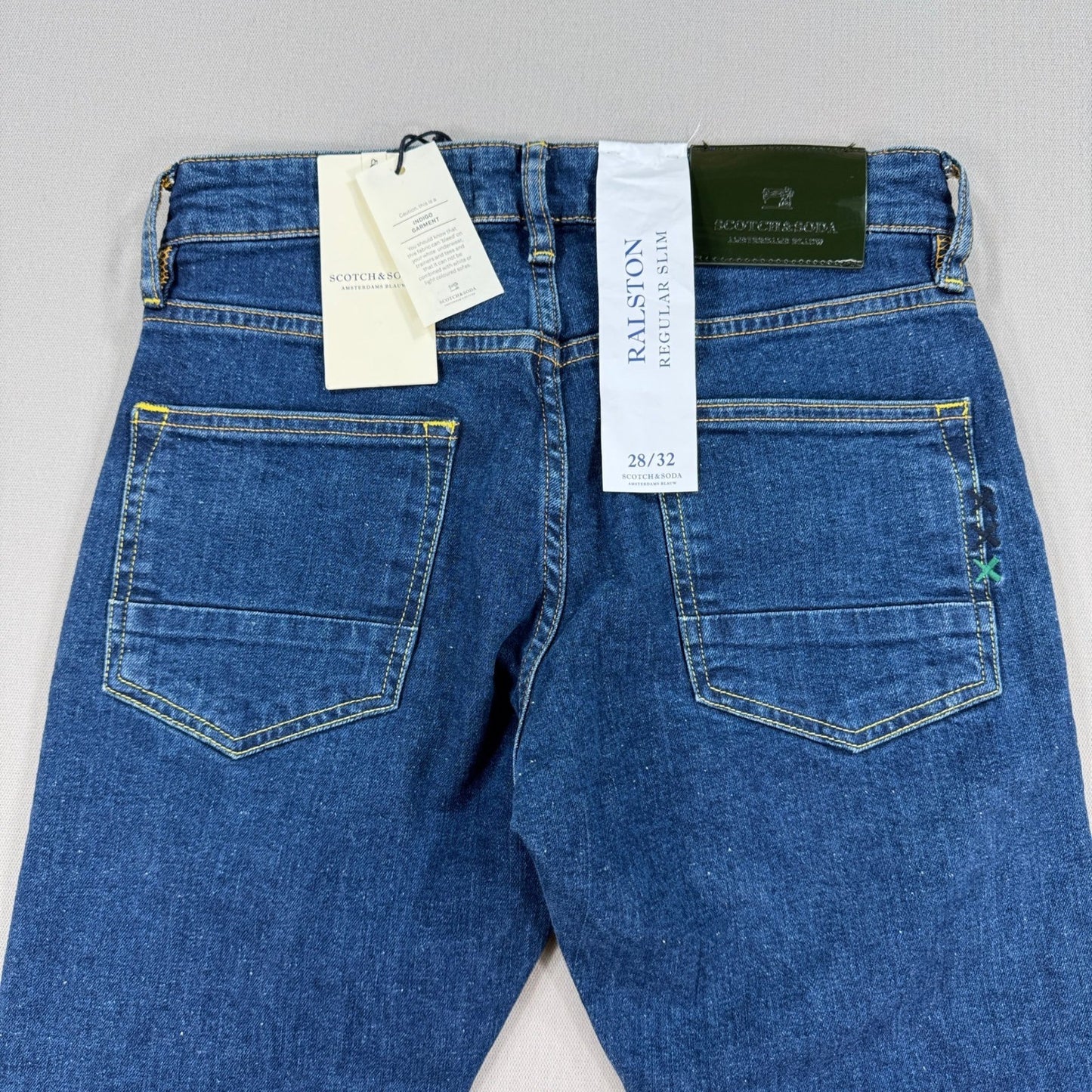 New Scotch & Soda Ralston With Tag Jeans mens 28x32 Dark Wash Indigo Denim