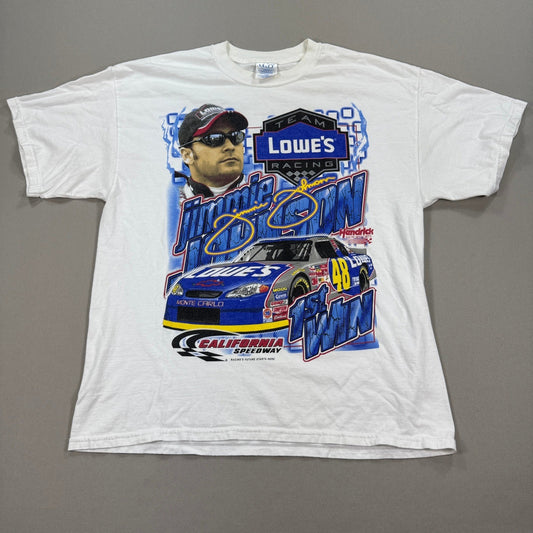 VTG Nascar T-Shirt Jimmie Johnson 48 Lowe's Monte Carlo Car Race mens XL Y2K