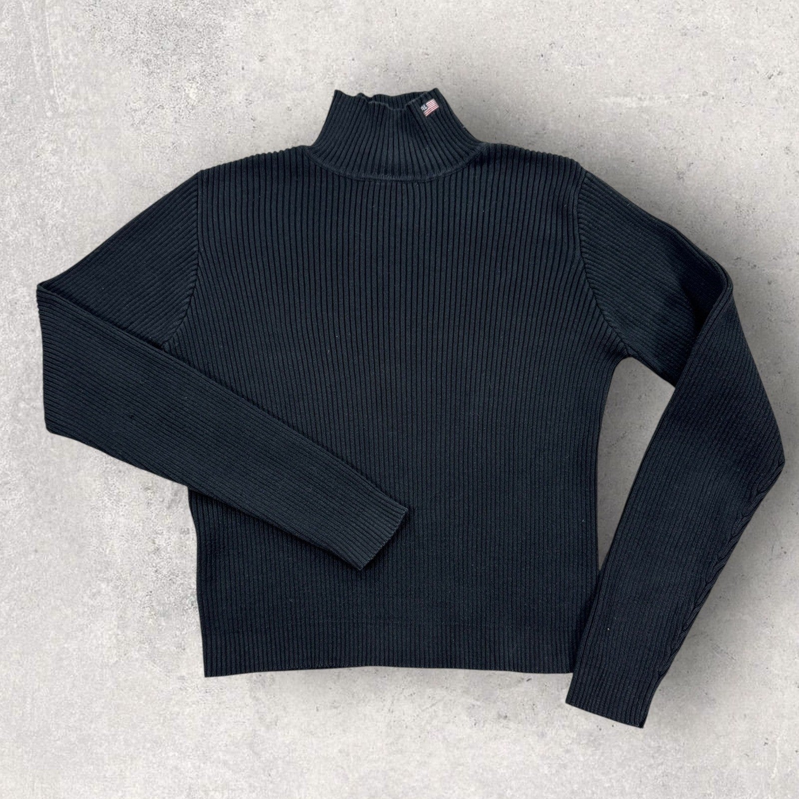 Polo Jeans Co Ralph Lauren Knit Sweater Black Label Womens XL Pullover