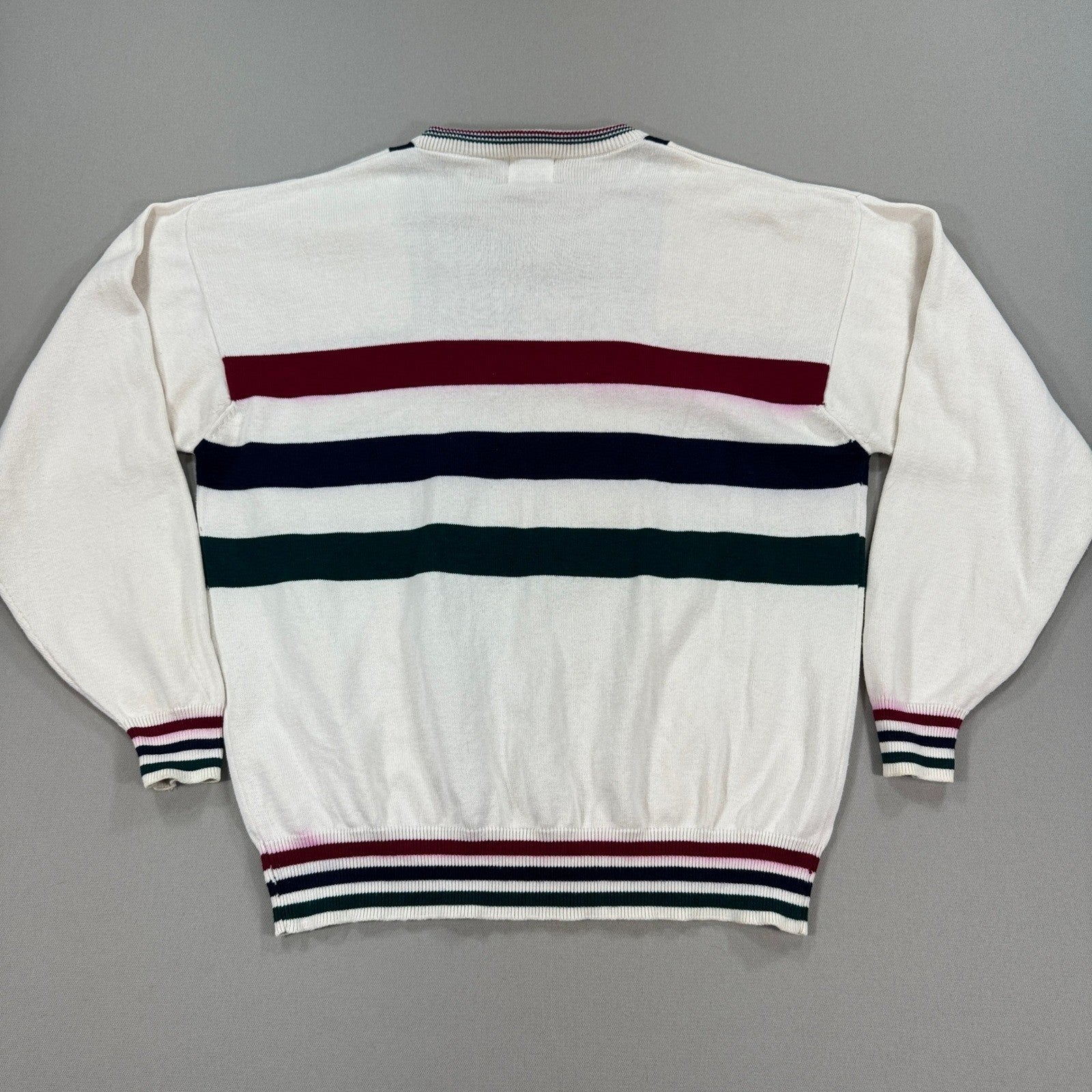 VTG 90s Cotton Traders Golf Sweater mens Medium Colorful Knitted Fall Spring