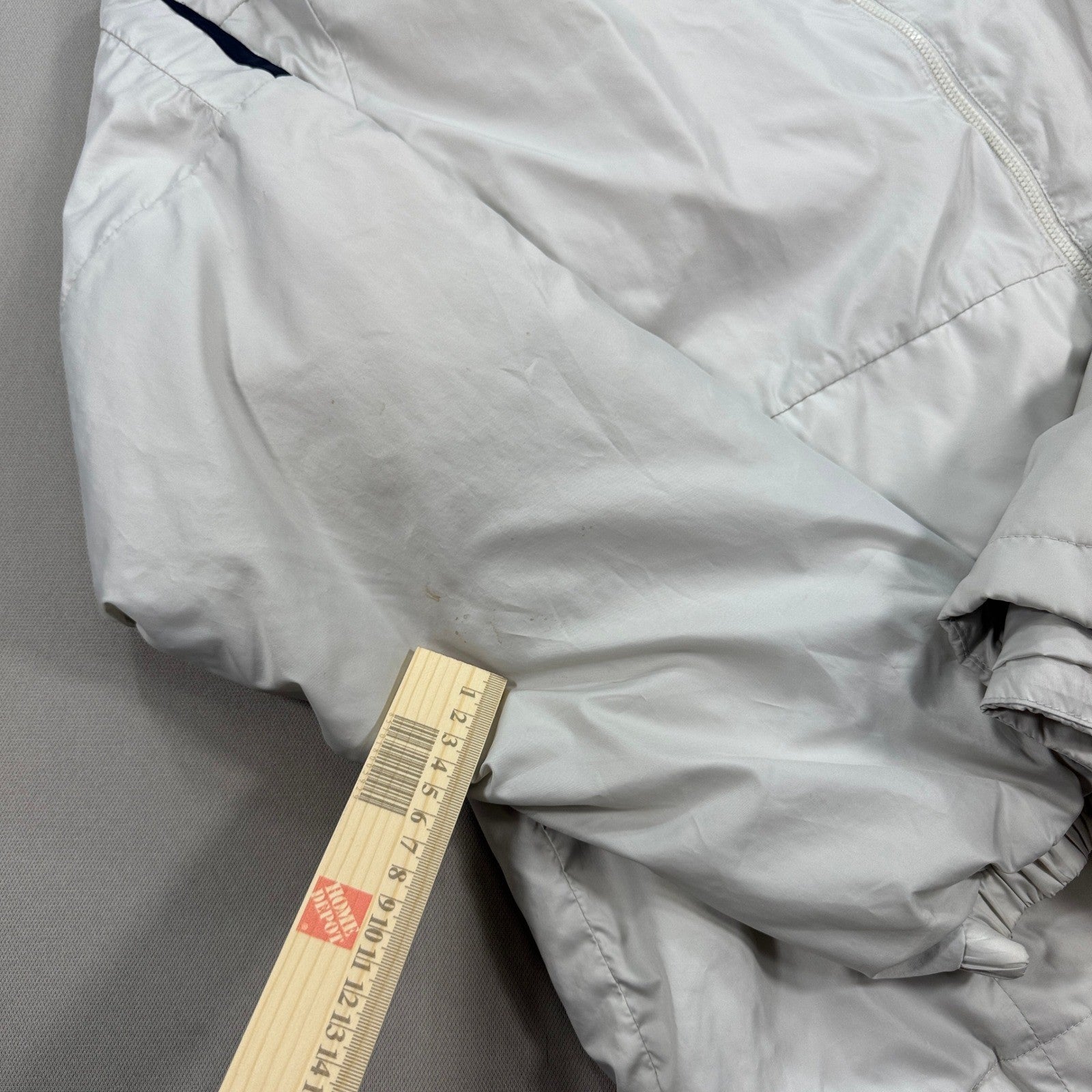 Adidas Coat Womens 2XL White Insulated Hoodie Padded Rain Jacket Fall Winter