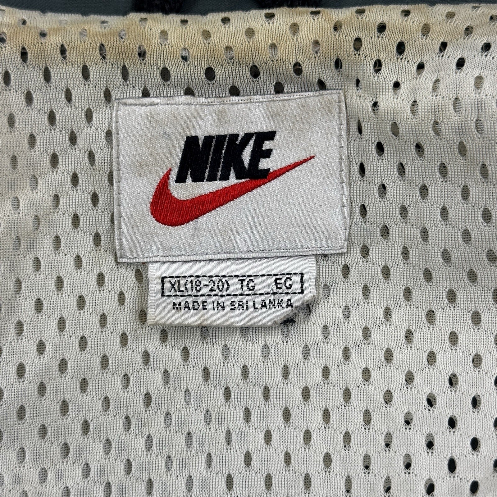 Vintage 90s Nike Windbreaker Jacket XL(18-20) Green Full Zip Athletic