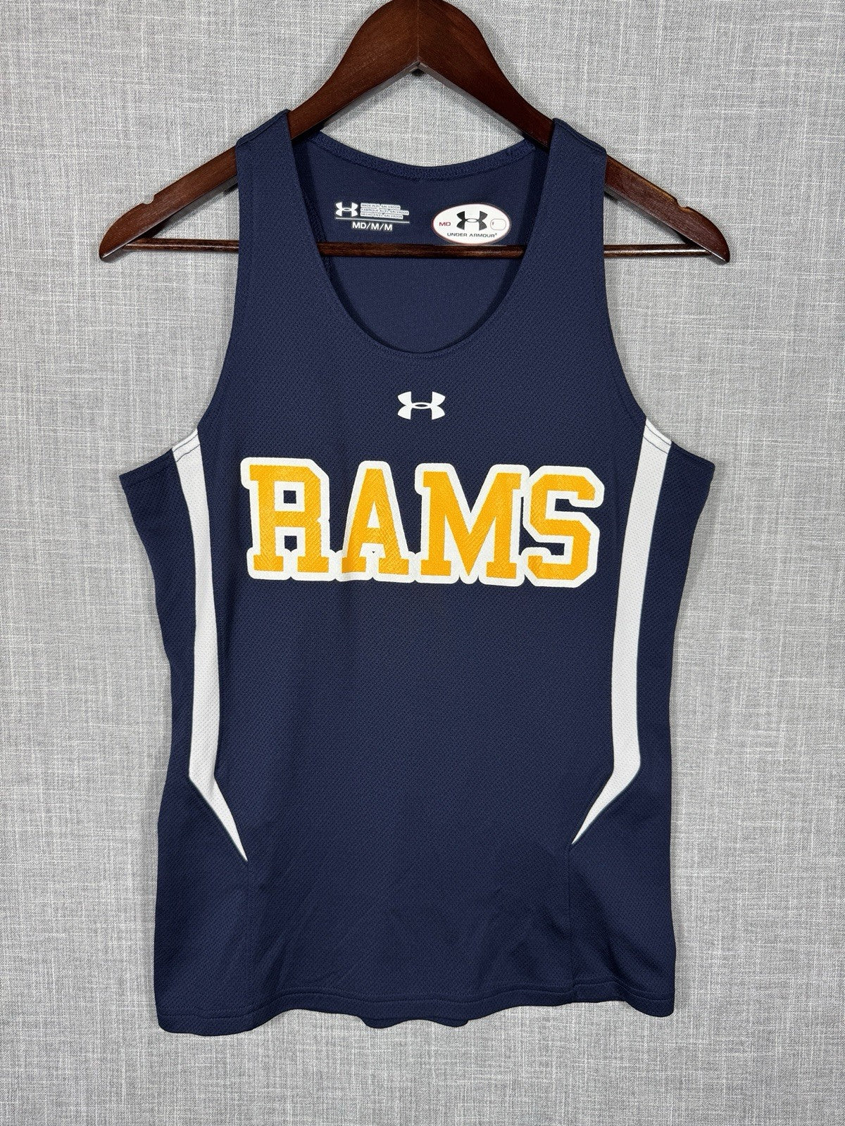 Under Armour RAMS mens Tank Top Shirt Size Medium Workout Track