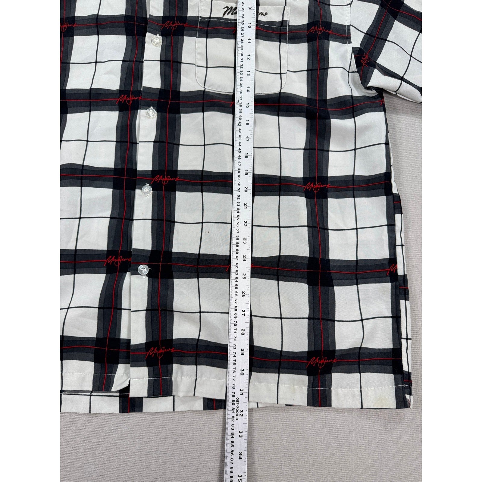 Mecca Jeans Company Shirt Button Up Short Sleeve Multicolor Plaid mens 2XL