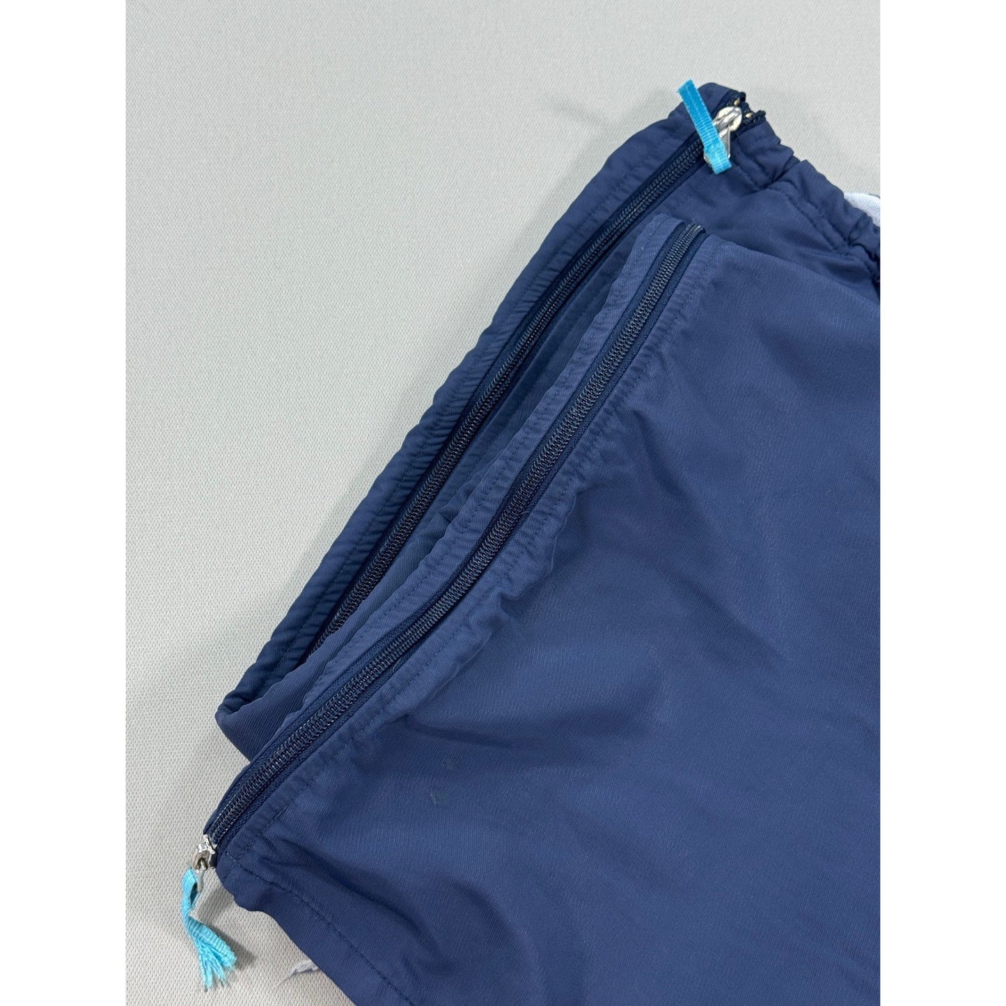 Vintage Nike Track Pants mens XL Navy Blue Full Zip Windbreaker Wide Leg Y2K