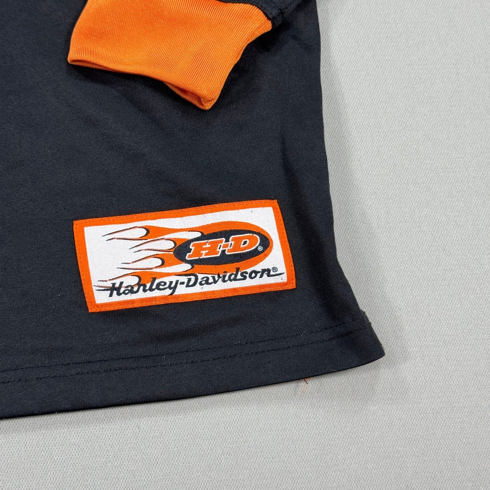 Harley Davidson Embroidered Biker Shirt mens Large Las Vegas Nevada Y2K