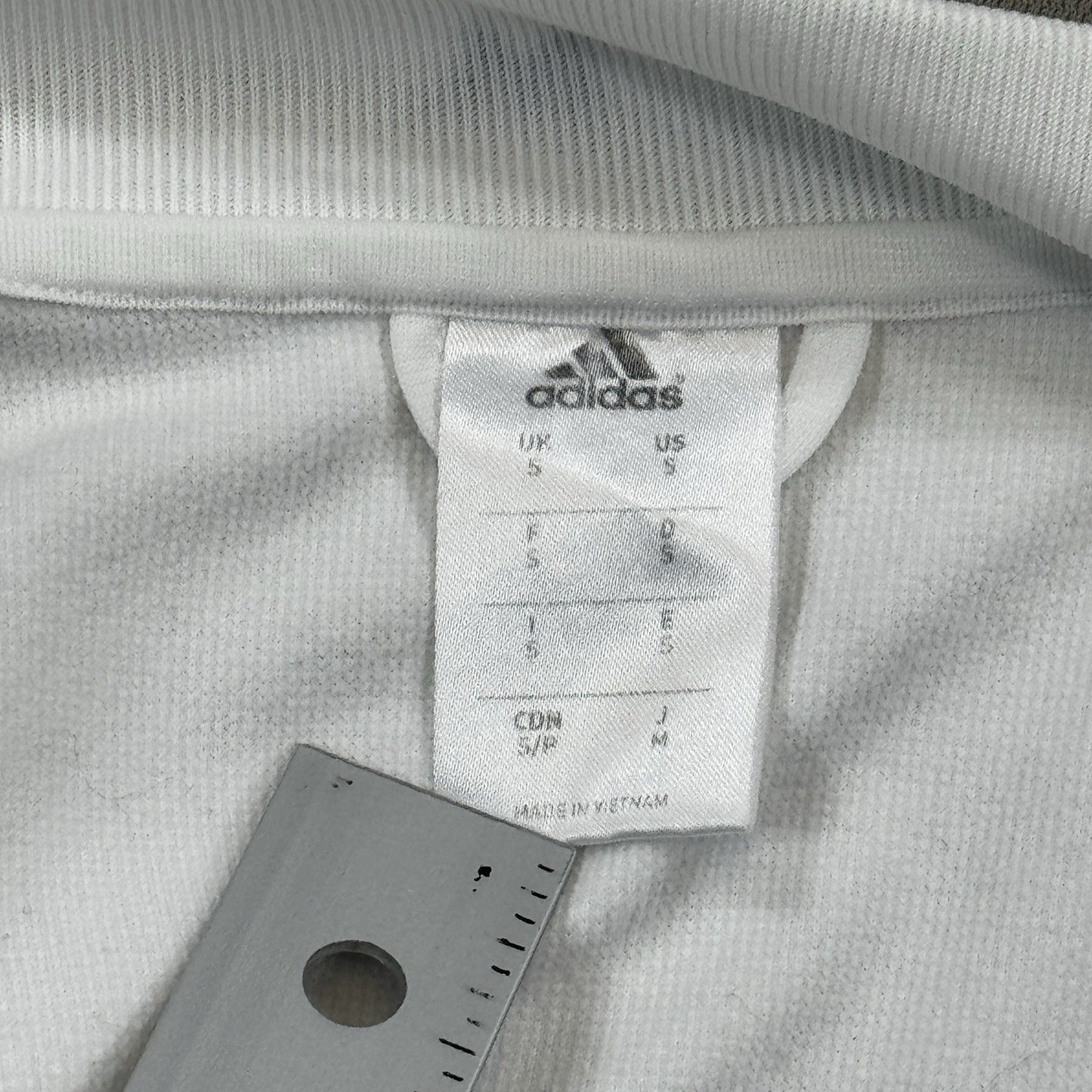 Adidas Real Madrid 2013/14 Anthem Jacket mens Small White Training Top Full Zip