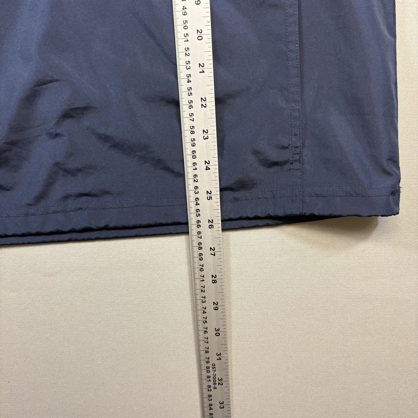 Champion mens Navy Blue Windbreaker Rain Jacket Hooded Pullover Half Zip Small