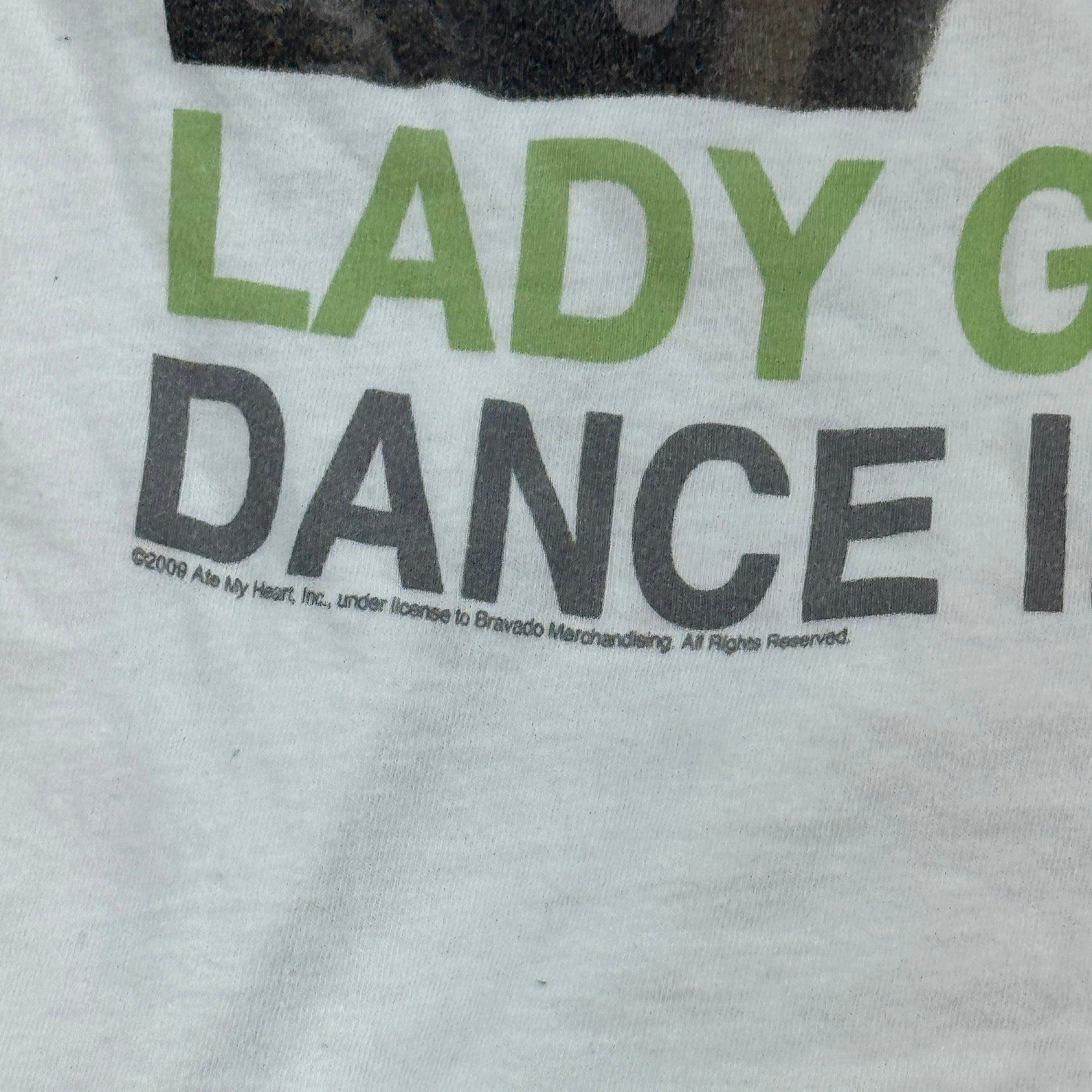 Vintage Lady Gaga Dance In The Dark 2009 White Shirt Small Monster Ball Tour