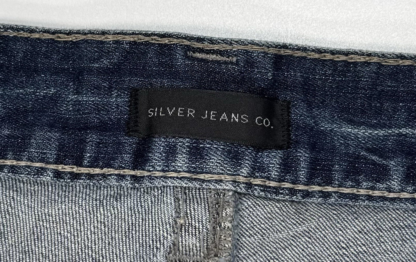 Silver Jeans Gordie Loose Fit Straight Leg Mens 38x32 Blue Relaxed