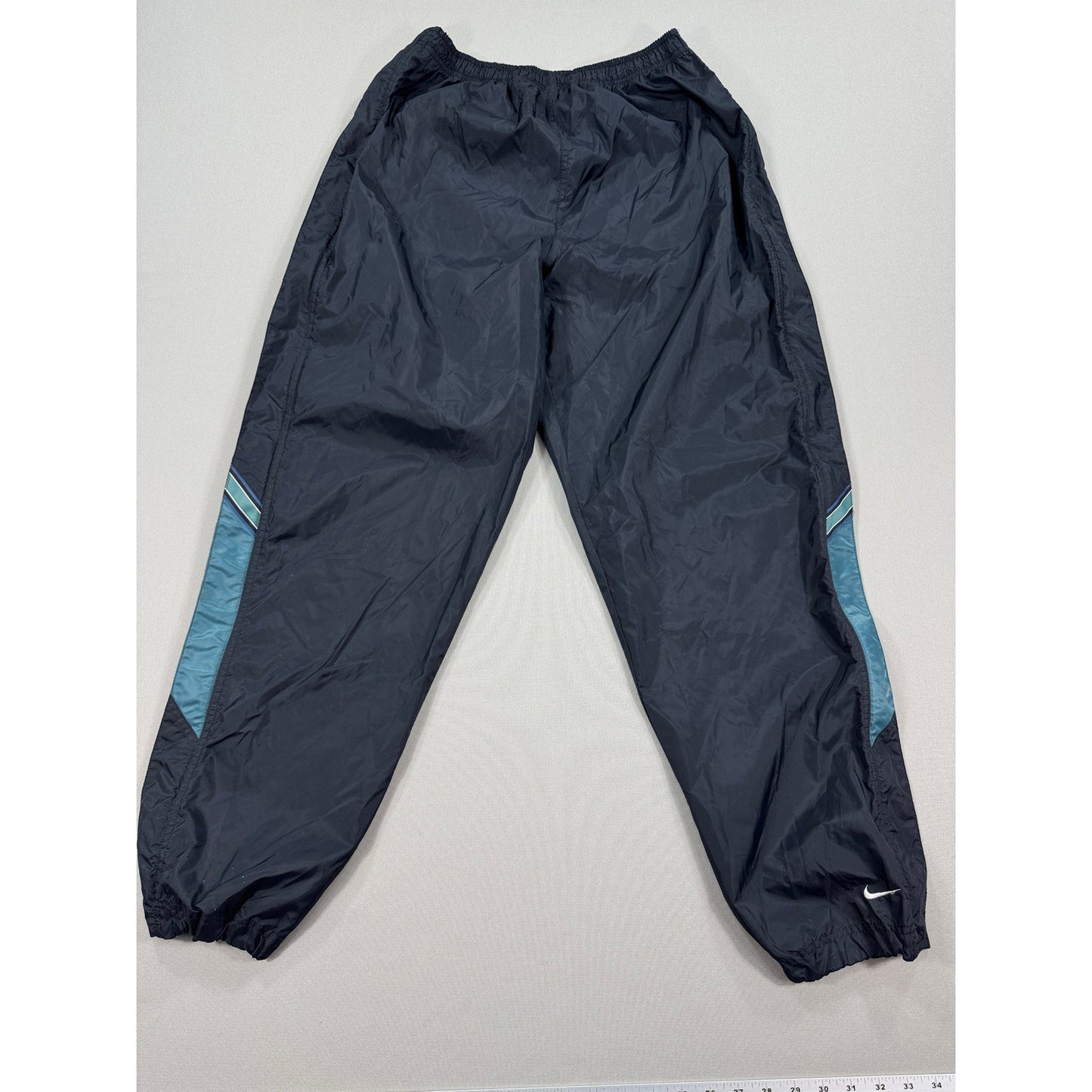 Vintage 90s Nike Track Pants Womens XL Full Zip Windbreaker Straight Leg Nylon