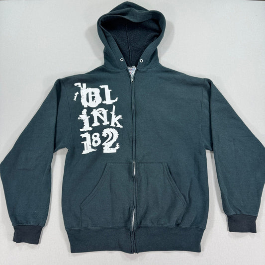 Rare Vintage Y2K BLINK 182 Tour Full Zip Sweatshirt Hoodie Jacket Size Medium