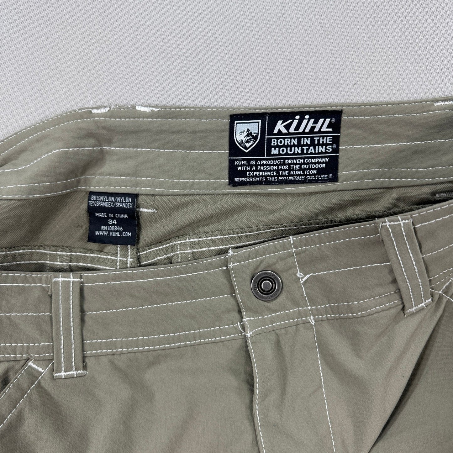 Kuhl Renegade Shorts mens Size 34 Brown Stretch Performance Hiking