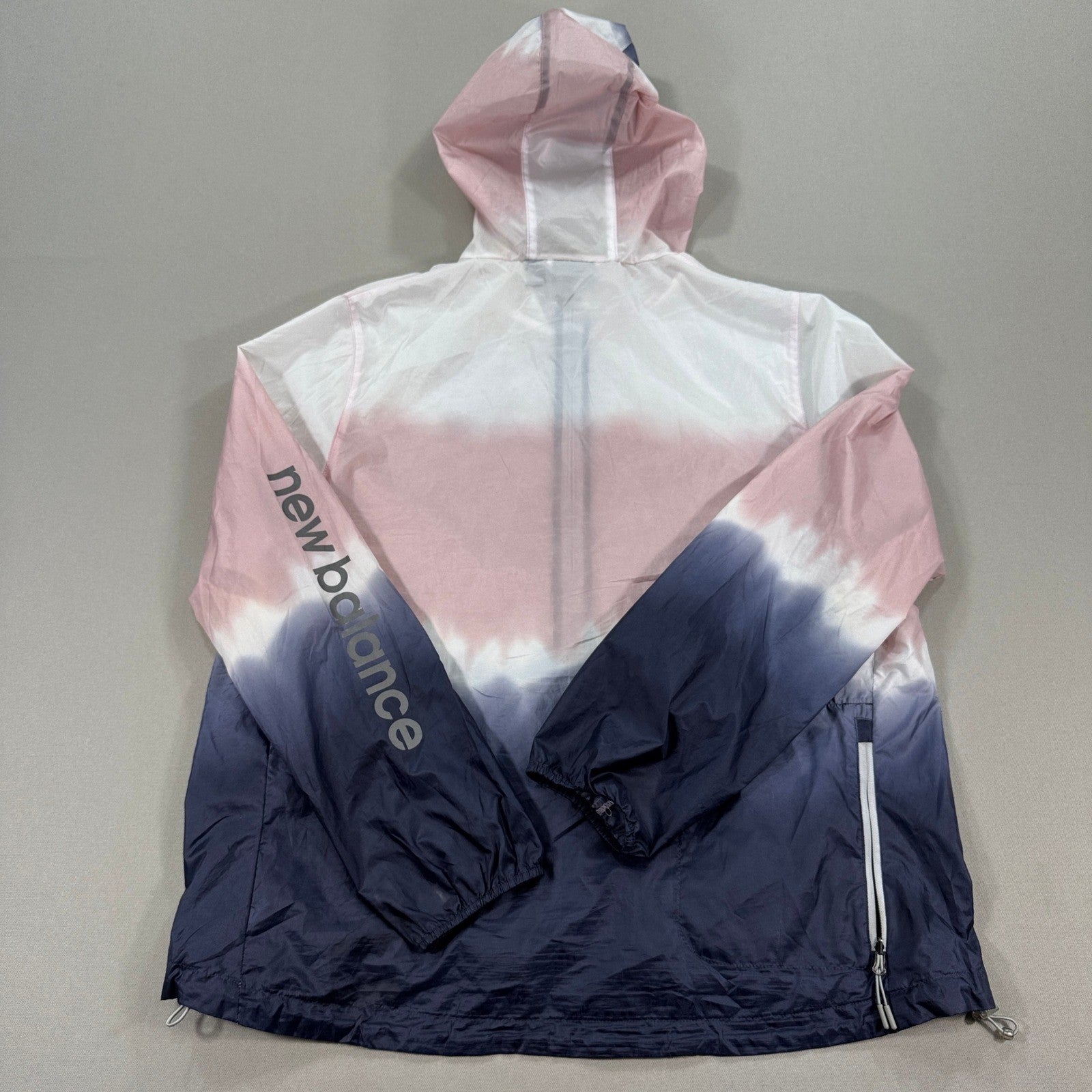 New Balance Jacket Womens 1X Windbreaker Ombre Tie Dye Raincoat Water Resistant