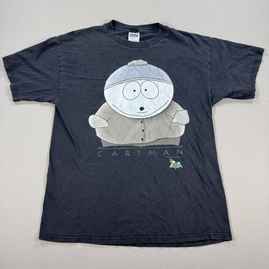 Vintage 90s South Park Eric Cartman Graphic T-Shirt Faded Mens XL Black
