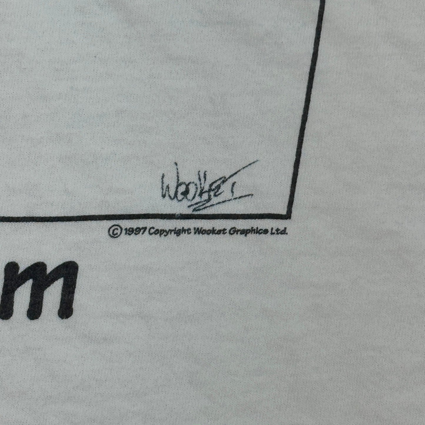 Vintage 1997 Wooket Farm Team Cartoon T-Shirt Large Made In Canada