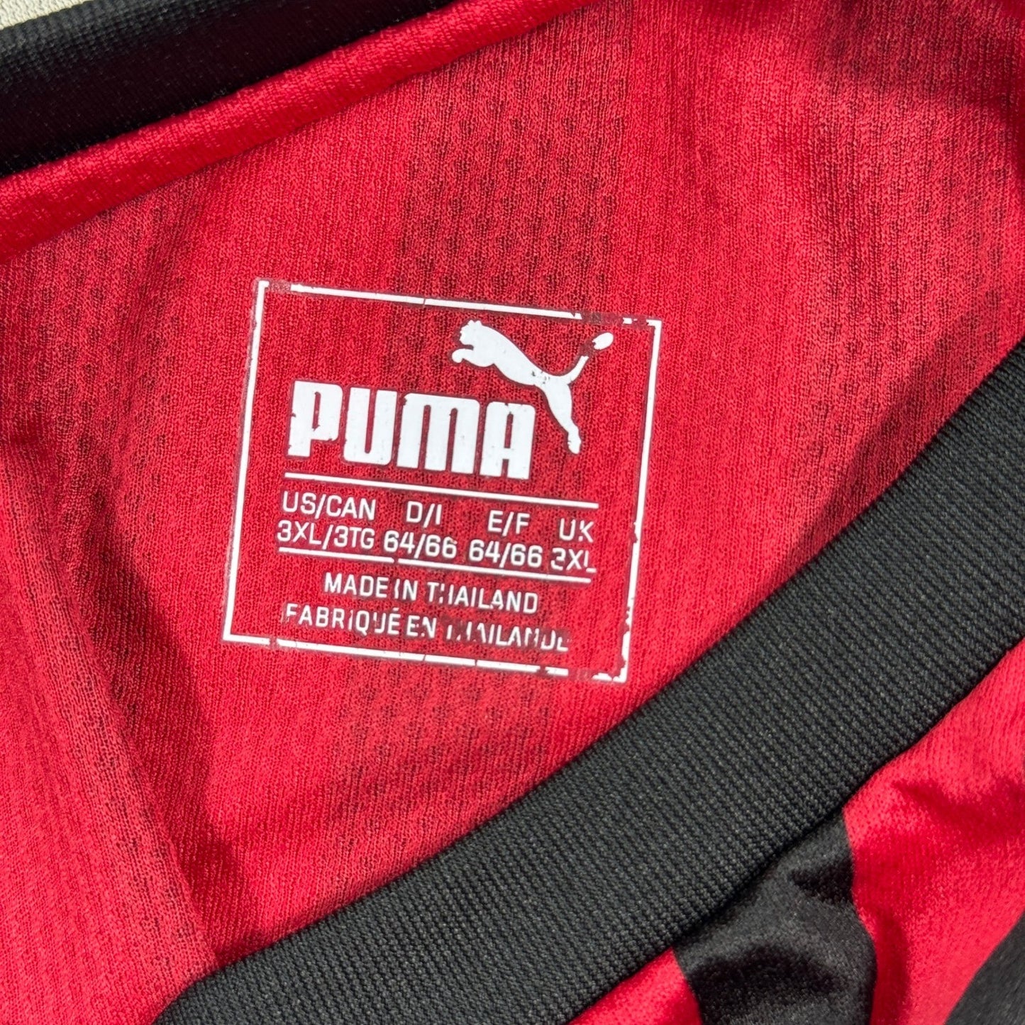 AC Milan Puma Fly Emirates Soccer Jersey mens 3XL Striped Football Home Shirt