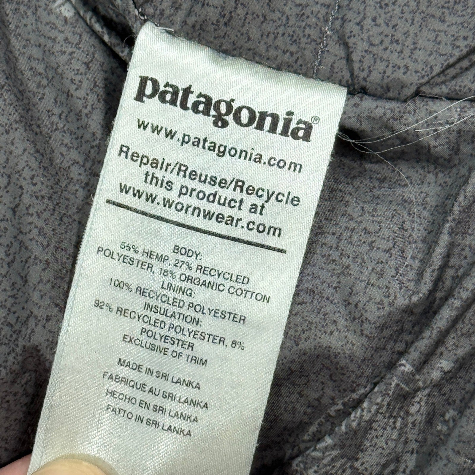 Patagonia Iron Forge Hemp Barn Jacket Insulated Canvas mens 3XL Quilted 27805