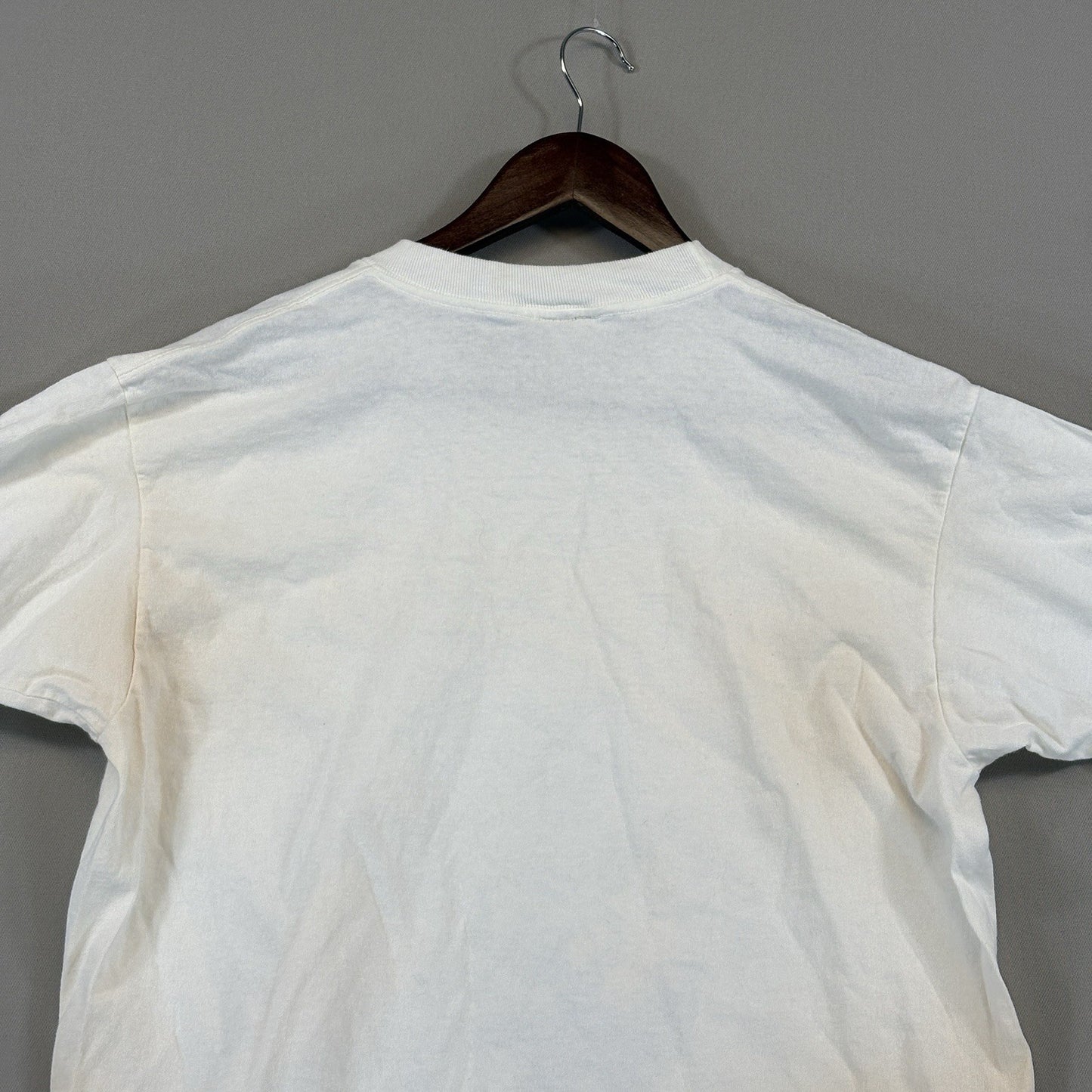 VTG Cheers Boston Mens Large White Graphic Single Stitch Shirt Made In USA