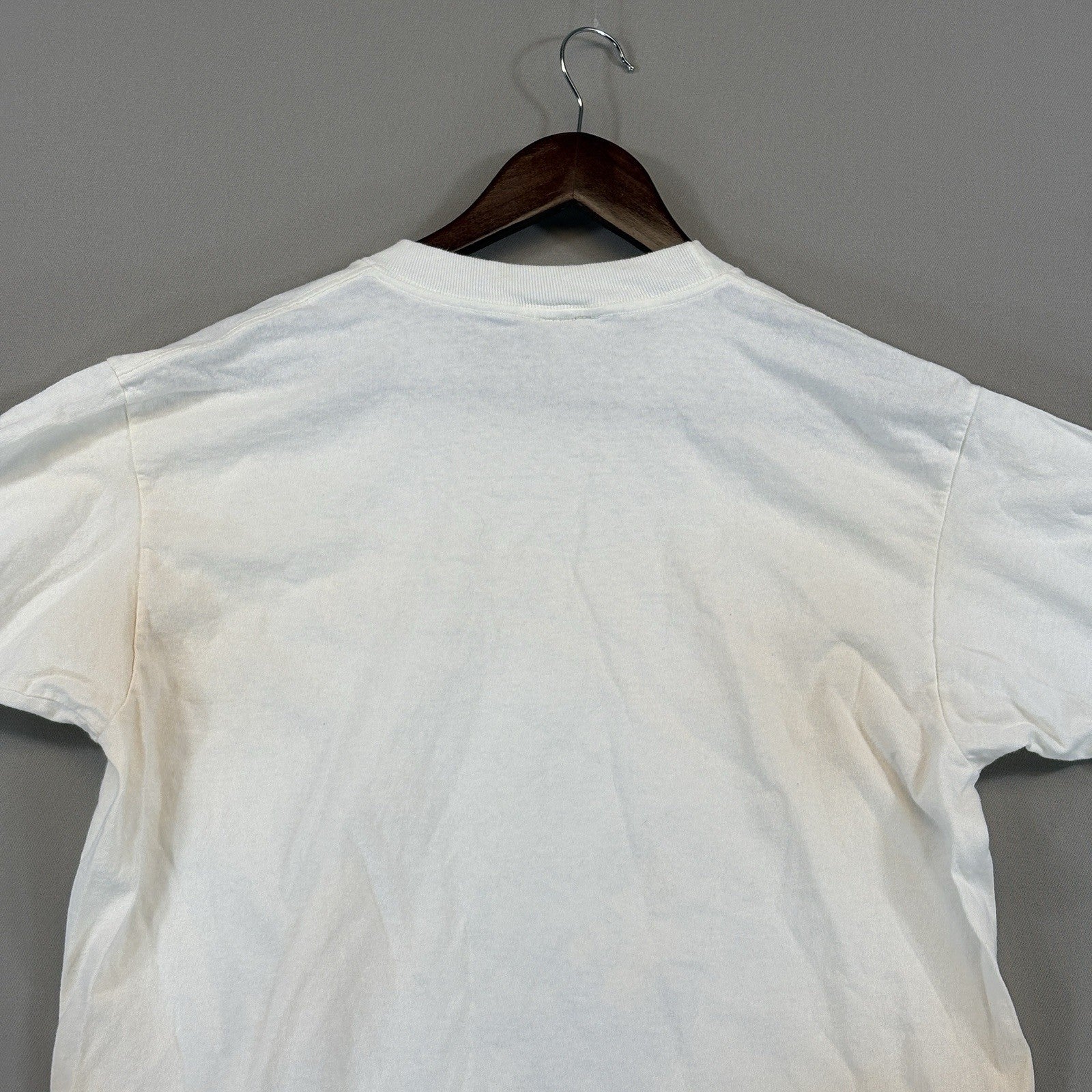 VTG Cheers Boston Mens Large White Graphic Single Stitch Shirt Made In USA