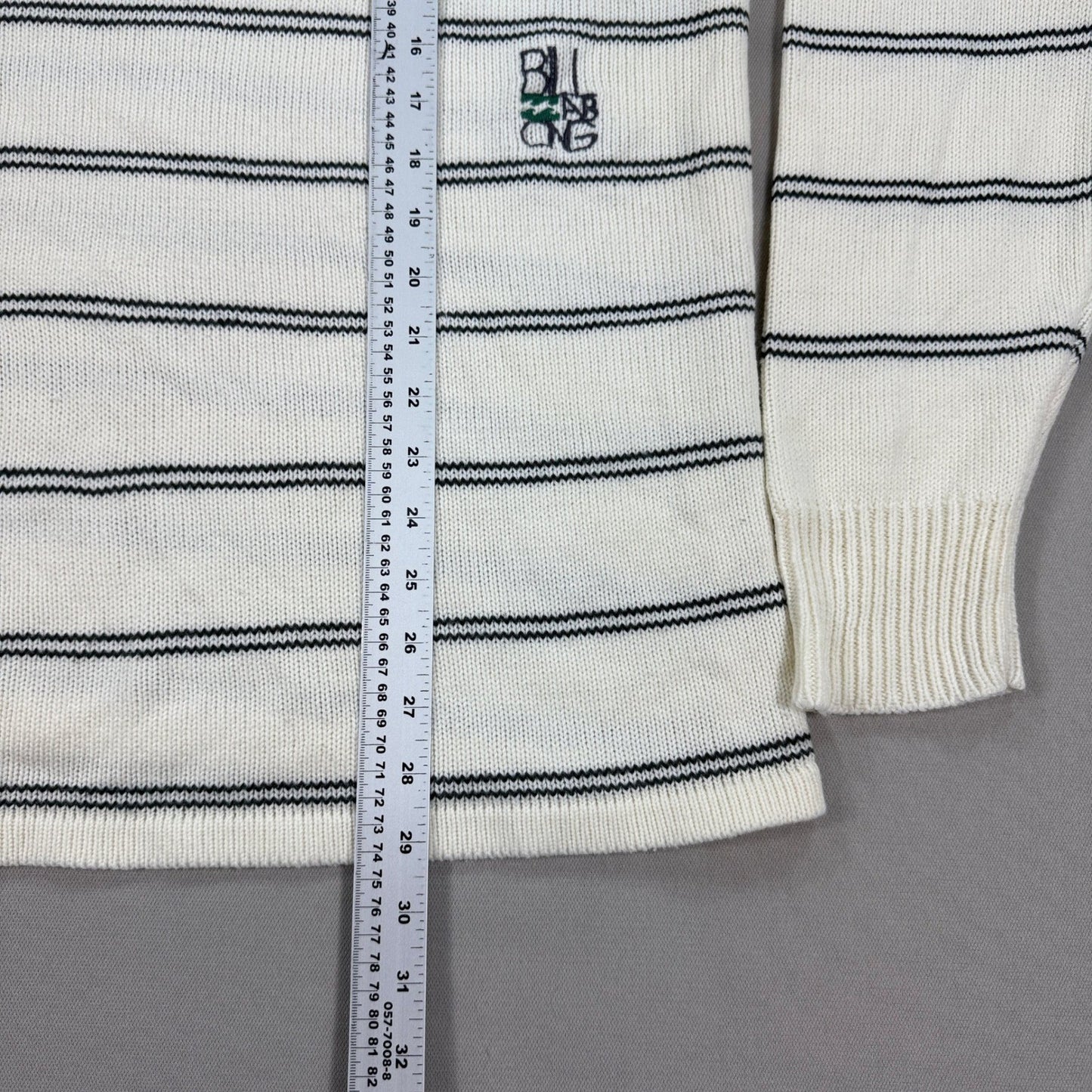 Vintage Billabong Jumper Knit Sweater mens XL Cream Black Embroidered Logo Y2K