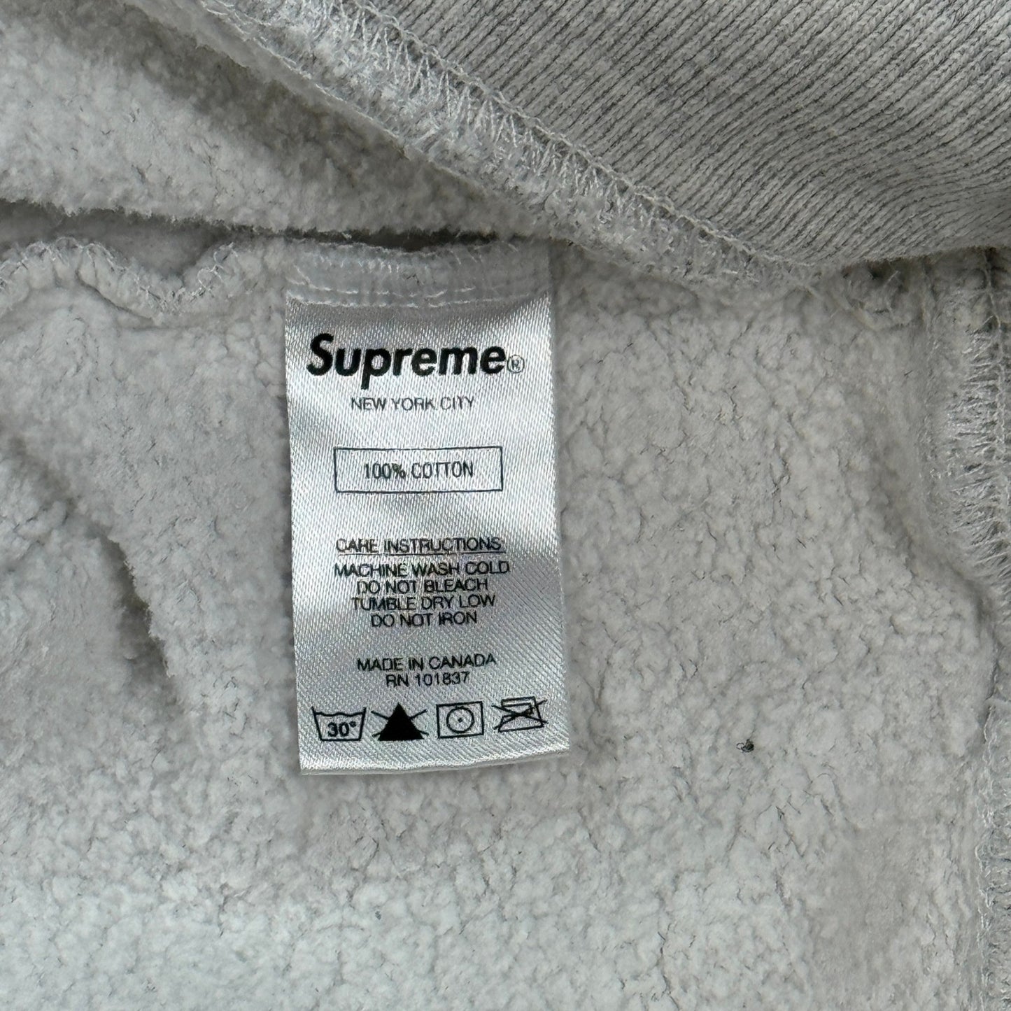 Supreme Ganesh Crewneck Sweatshirt mens Medium Gray Embroidered Logo Pullover