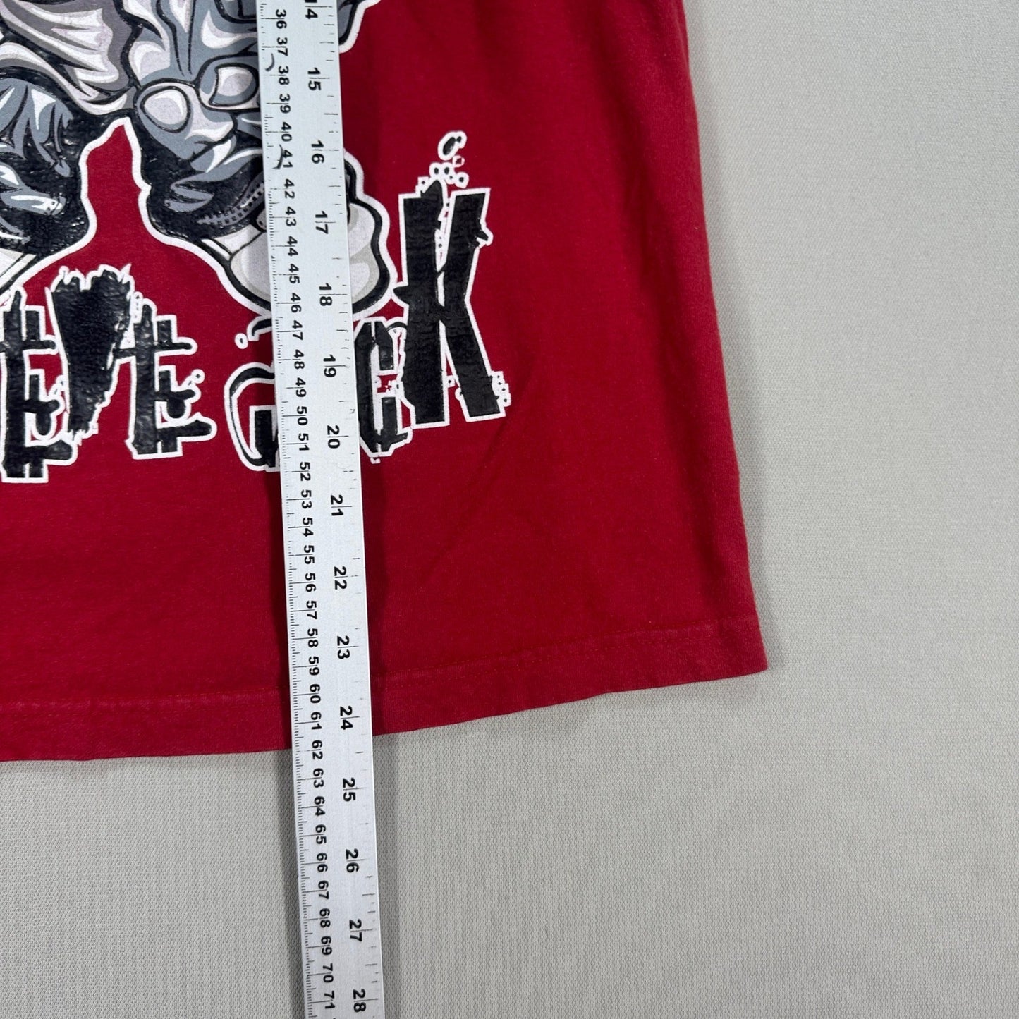 No Rules Crew T-Shirt One Eye Jack Graphic Print Size Small Red Short Sleeve