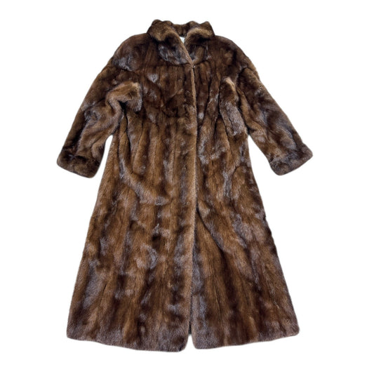 Vintage Hudsons Bay Company Mink Fur Coat Full Length Womens Brown