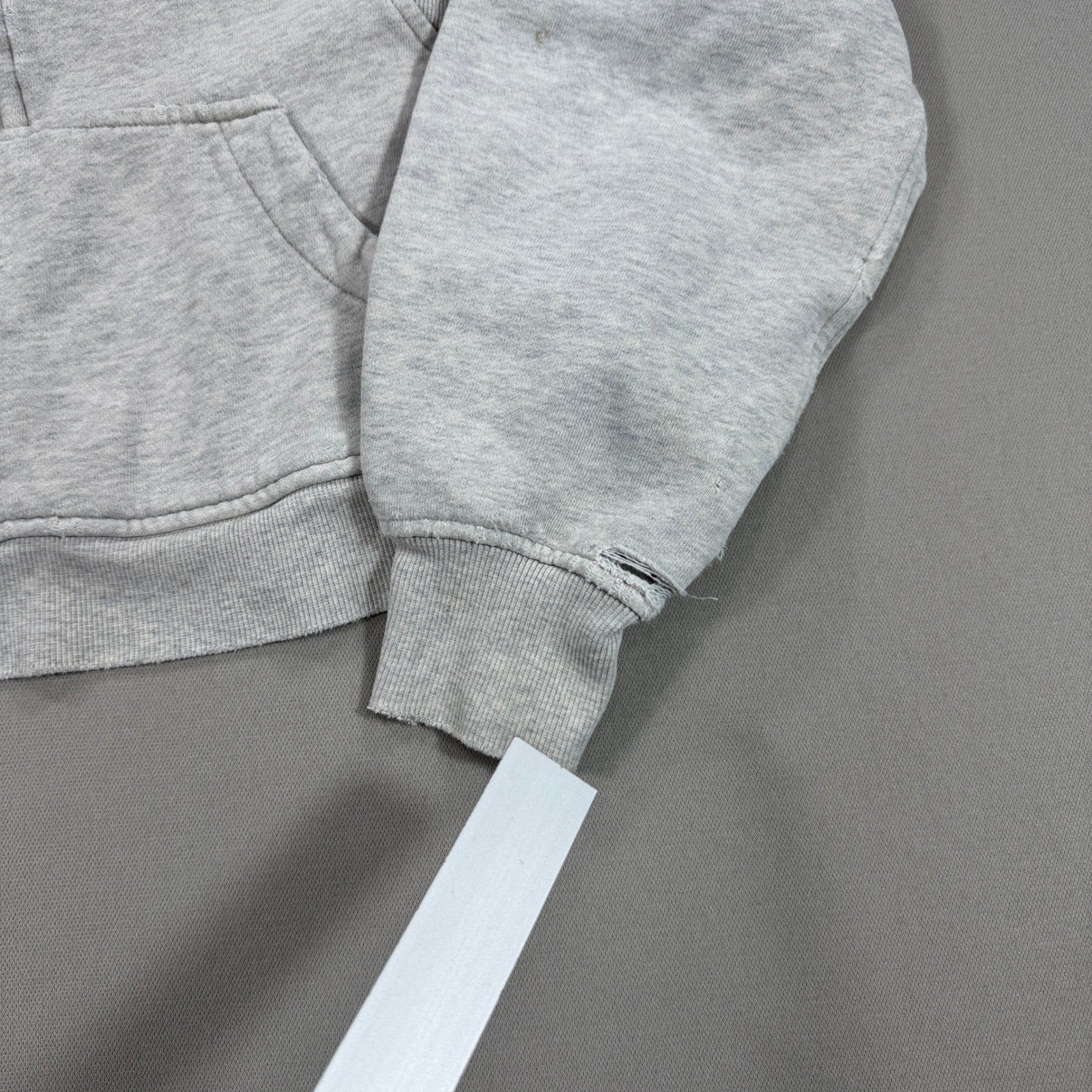 Lululemon Scuba Hoodie Womens XS/S Gray Boxy Fit 1/2 Zip Oversized Crop Thrashed