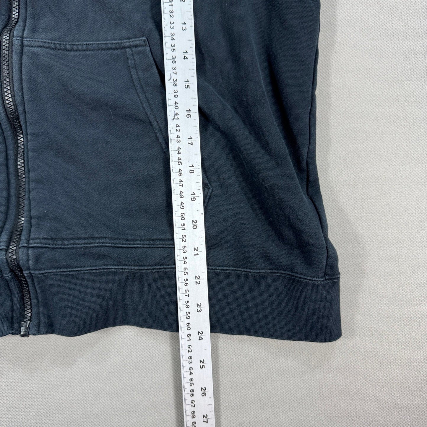 Nike Sportswear Hoodie mens Large Black Sleeve Hits Full-Zip Fleece Logo